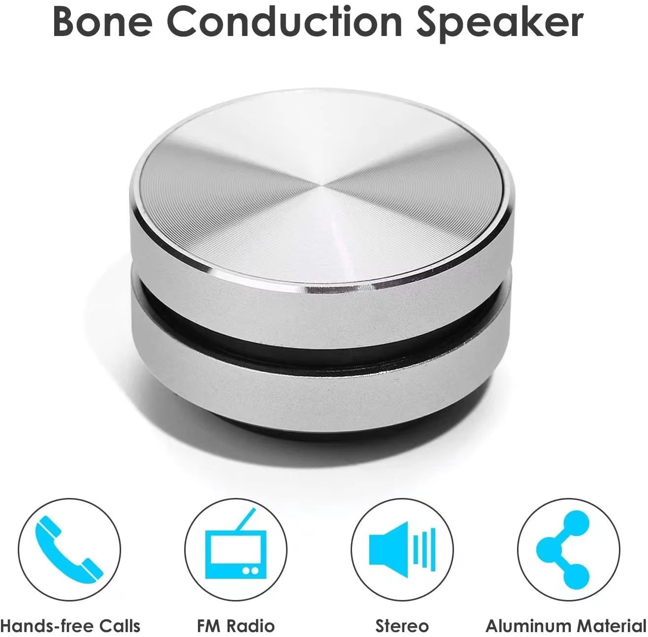 Bone Conduction Bluetooth Speaker Vibration Stereo Audio Digital TWS Wireless Smallest Speakers Dropshipping Mini Portable Metal